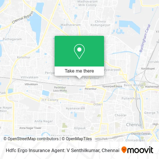 Hdfc Ergo Insurance Agent: V Senthilkumar map