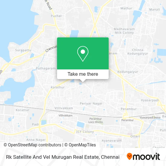 Rk Satellite And Vel Murugan Real Estate map