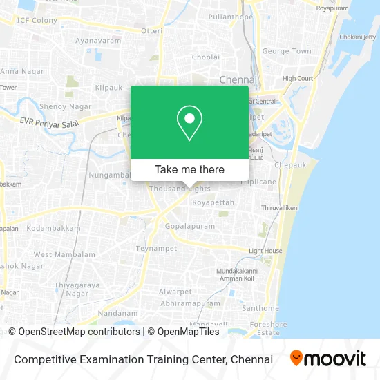Competitive Examination Training Center map