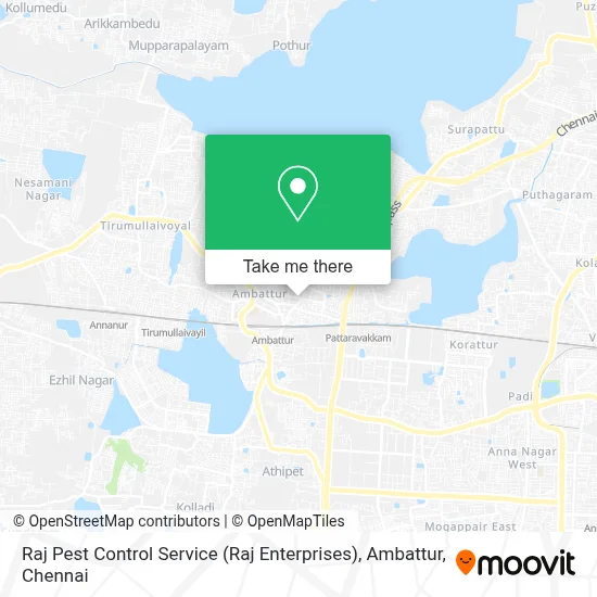 Raj Pest Control Service (Raj Enterprises), Ambattur map
