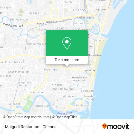 Malgudi Restaurant map