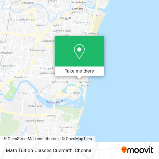 Math Tuition Classes Cuemath map