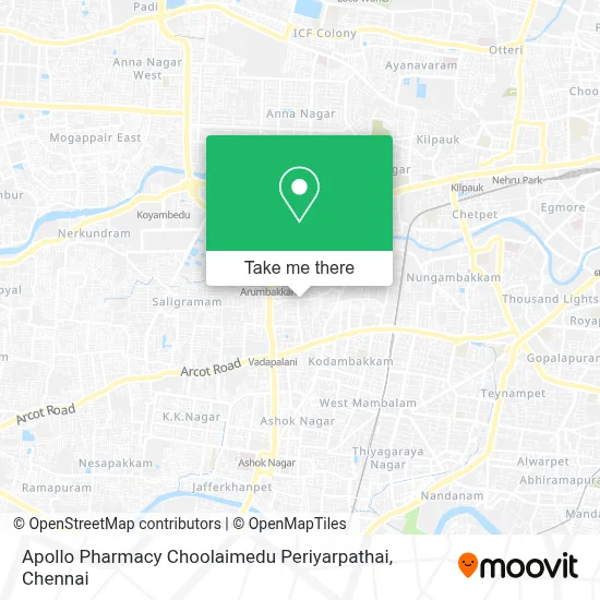 Apollo Pharmacy Choolaimedu Periyarpathai map
