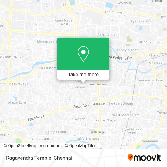 Ragavendra Temple map