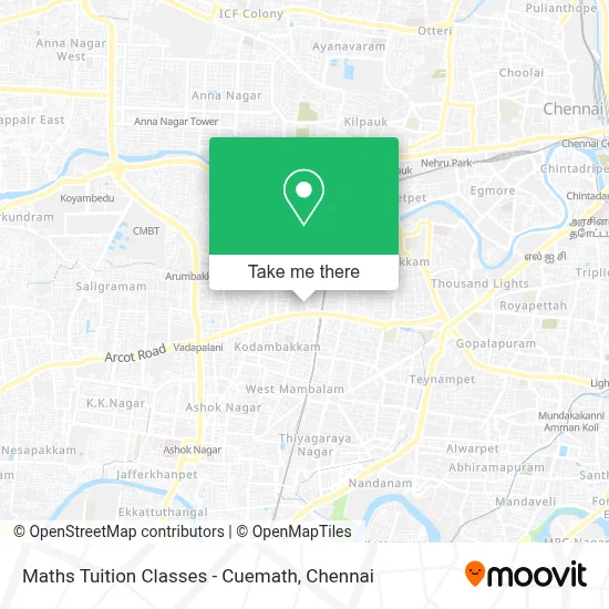Maths Tuition Classes - Cuemath map