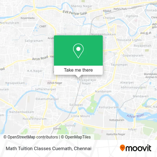 Math Tuition Classes Cuemath map