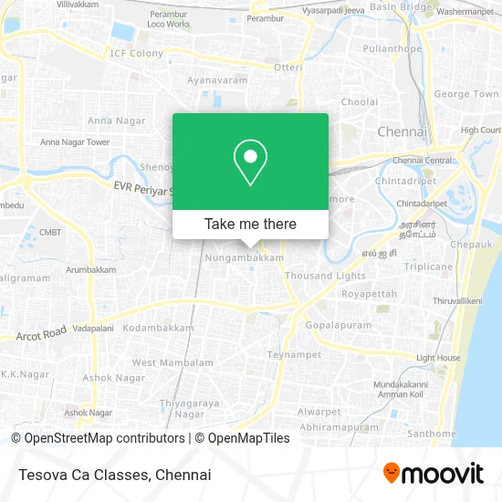 Tesova Ca Classes map