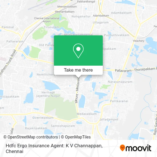 Hdfc Ergo Insurance Agent: K V Channappan map