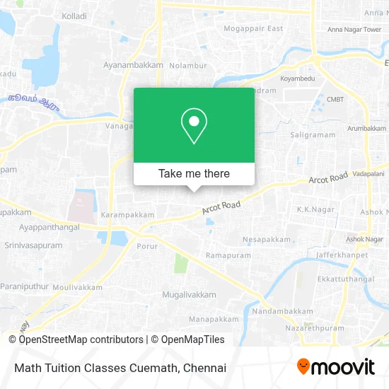 Math Tuition Classes Cuemath map
