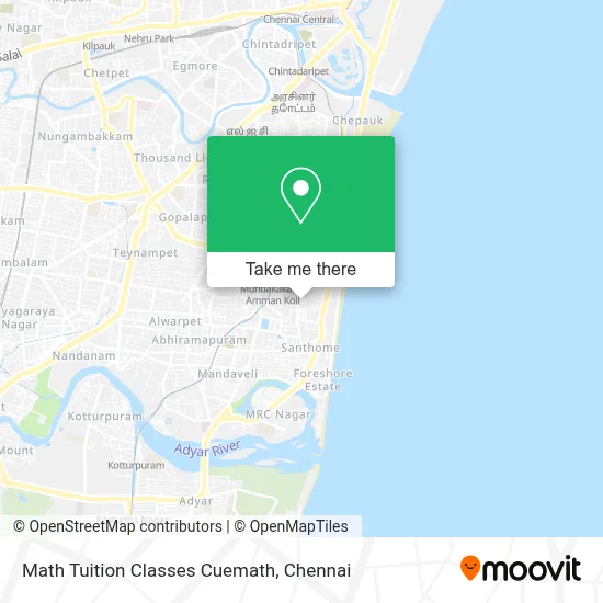 Math Tuition Classes Cuemath map