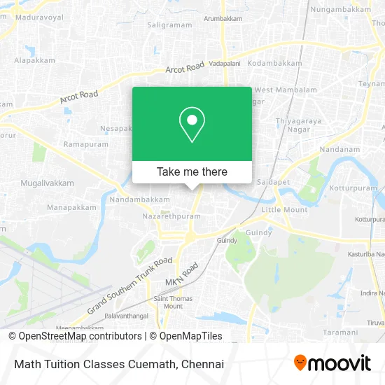 Math Tuition Classes Cuemath map
