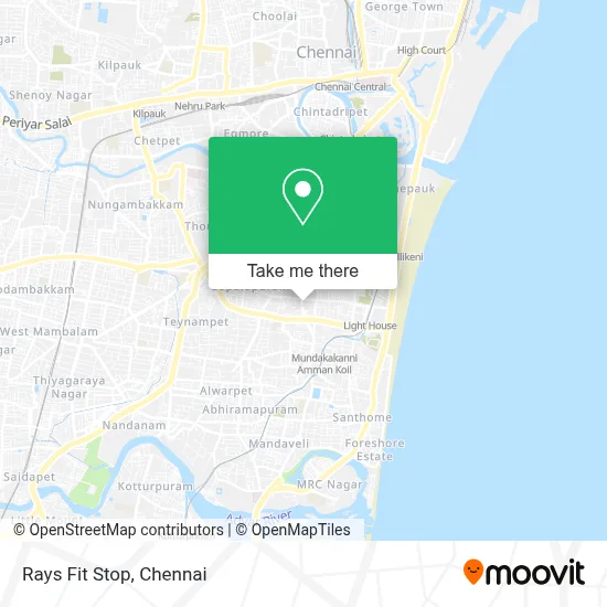 Rays Fit Stop map
