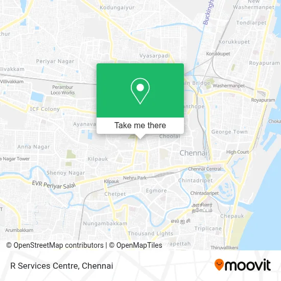 R Services Centre map
