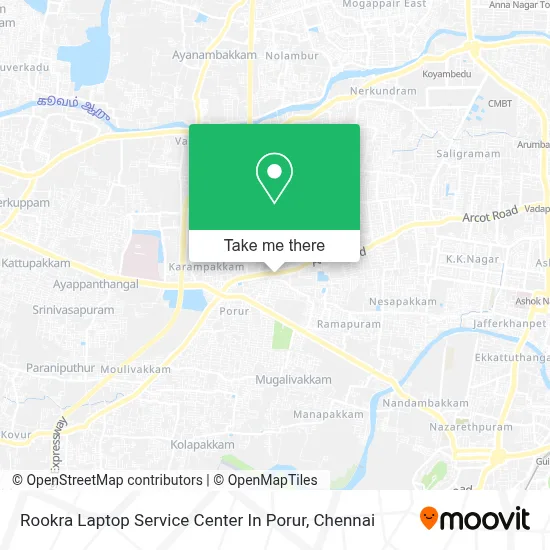 Rookra Laptop Service Center In Porur map
