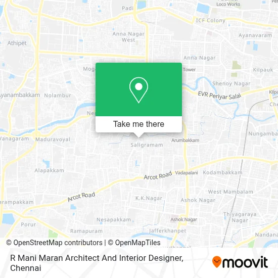 R Mani Maran Architect And Interior Designer map