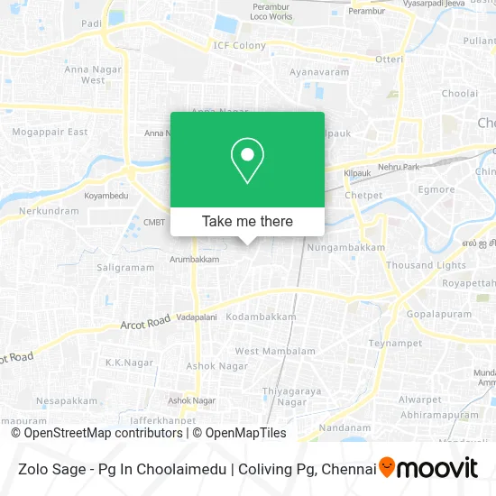 Zolo Sage - Pg In Choolaimedu | Coliving Pg map