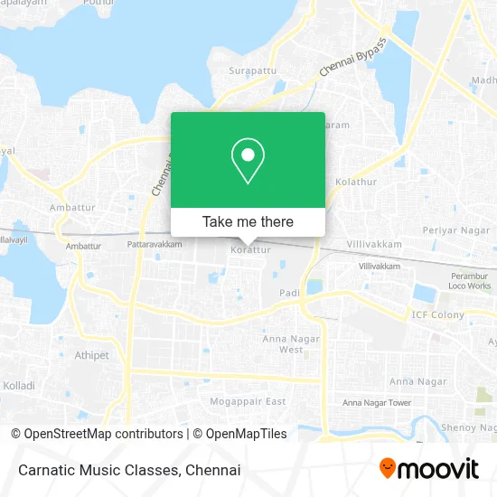 Carnatic Music Classes map