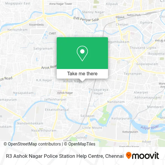 R3 Ashok Nagar Police Station Help Centre map