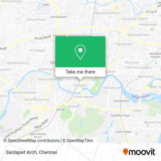 Saidapet Arch map