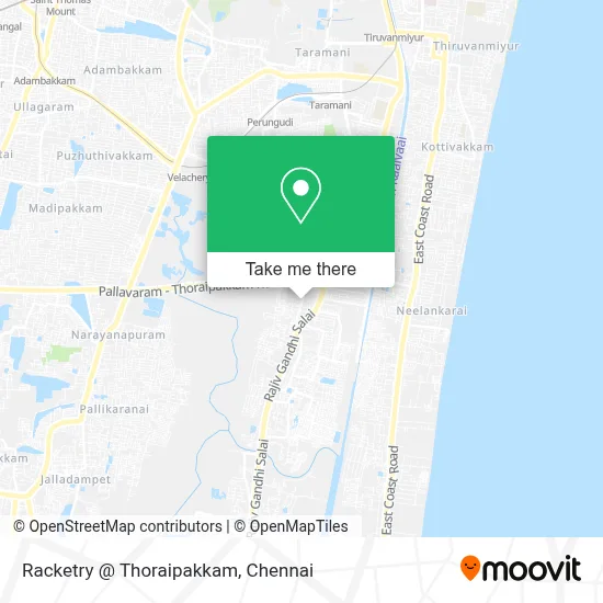 Racketry @ Thoraipakkam map