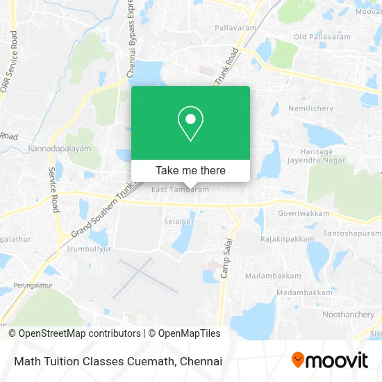 Math Tuition Classes Cuemath map