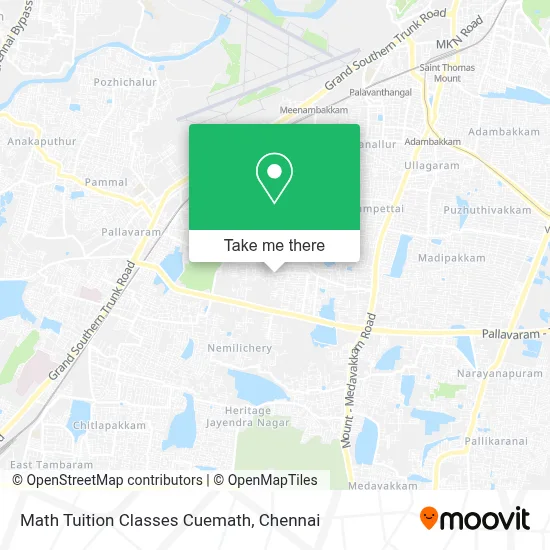 Math Tuition Classes Cuemath map
