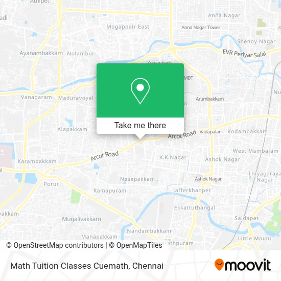 Math Tuition Classes Cuemath map