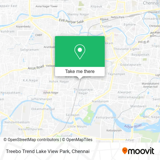 Treebo Trend Lake View Park map