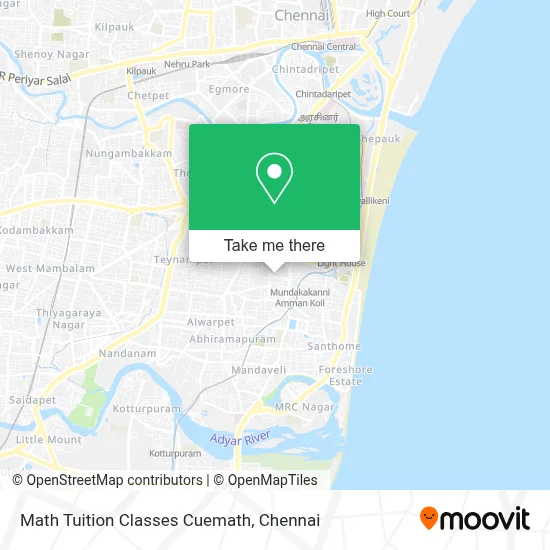 Math Tuition Classes Cuemath map