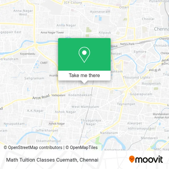 Math Tuition Classes Cuemath map