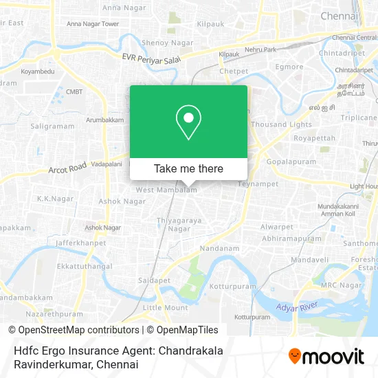 Hdfc Ergo Insurance Agent: Chandrakala Ravinderkumar map