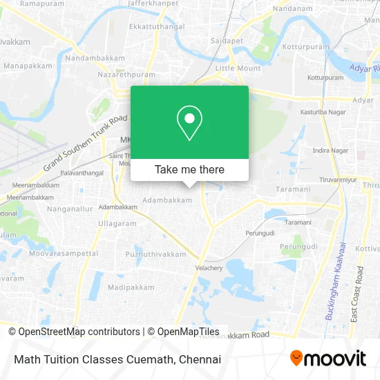 Math Tuition Classes Cuemath map