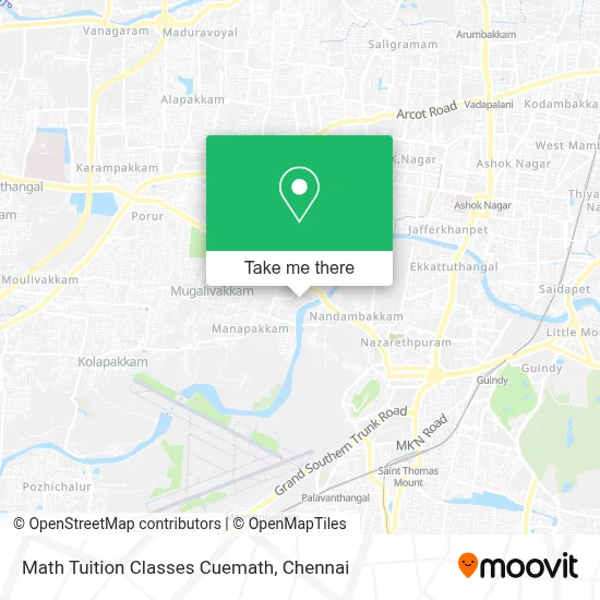 Math Tuition Classes Cuemath map