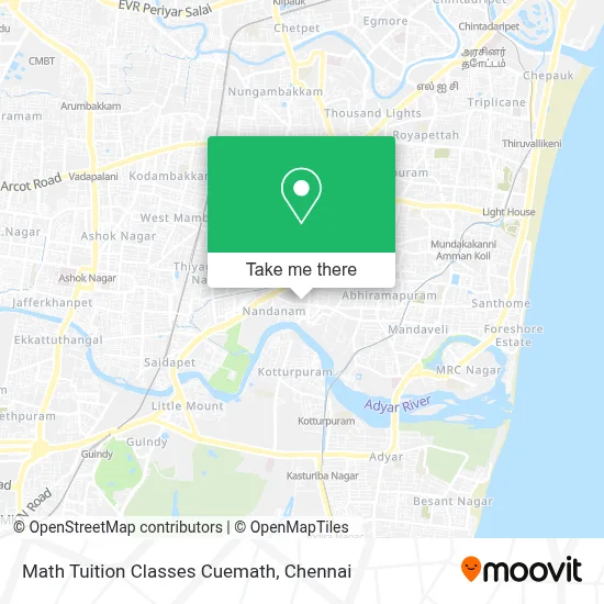 Math Tuition Classes Cuemath map