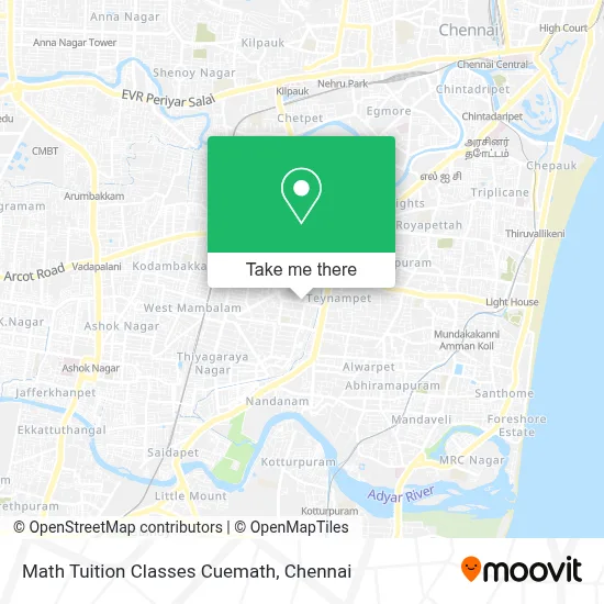 Math Tuition Classes Cuemath map