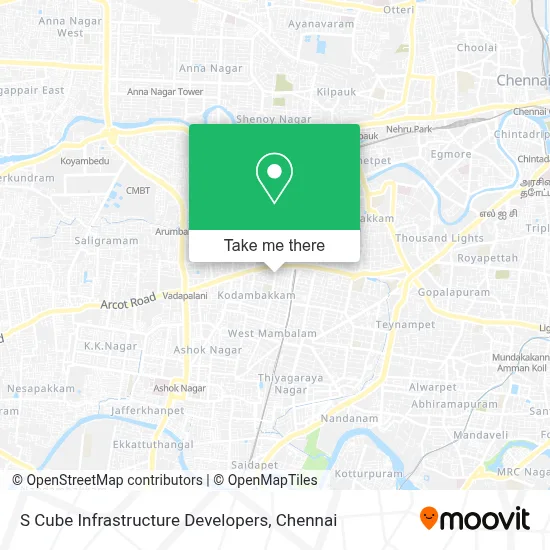 S Cube Infrastructure Developers map