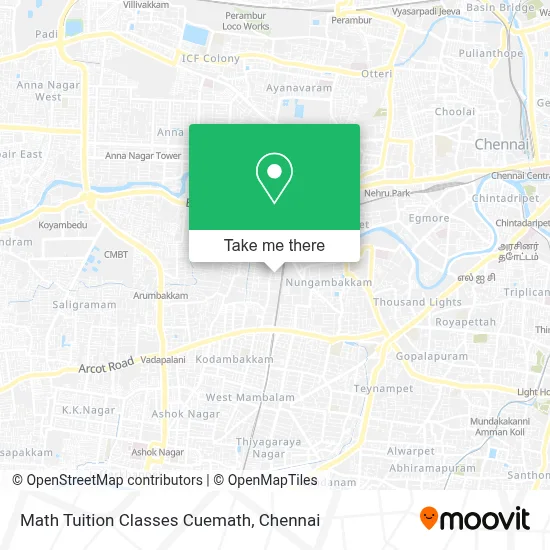Math Tuition Classes Cuemath map