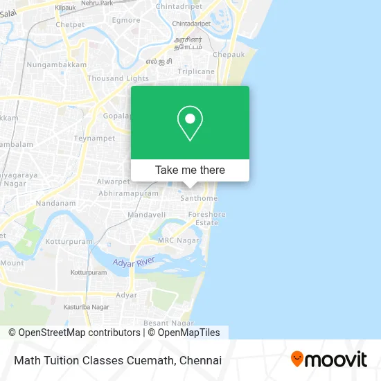 Math Tuition Classes Cuemath map