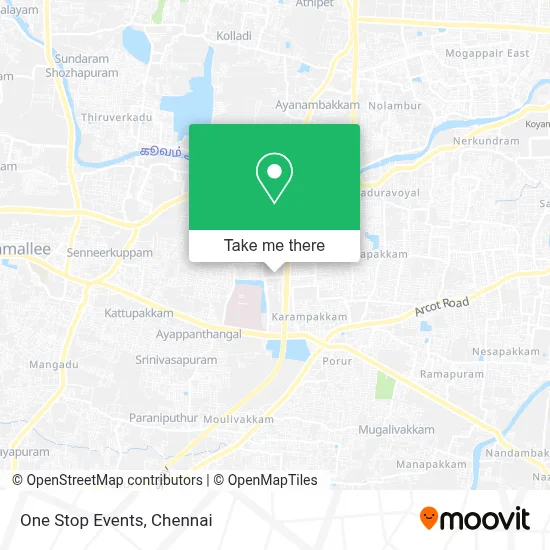 One Stop Events map