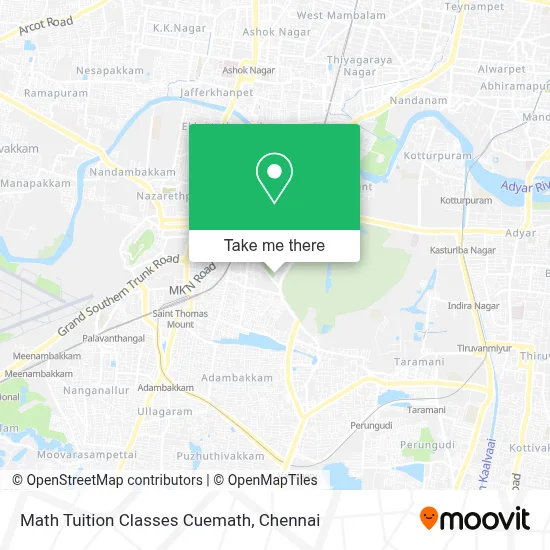 Math Tuition Classes Cuemath map