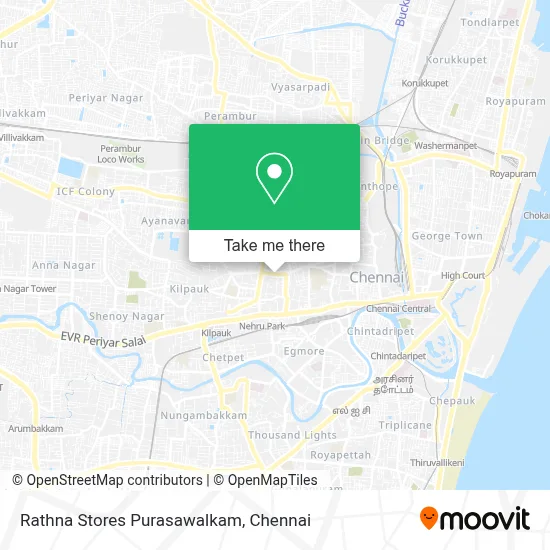 Rathna Stores Purasawalkam map