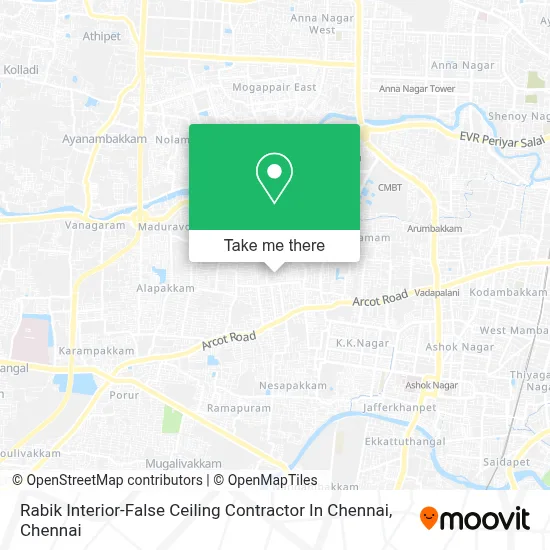 Rabik Interior-False Ceiling Contractor In Chennai map