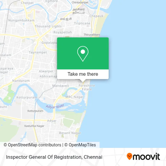 Inspector General Of Registration map