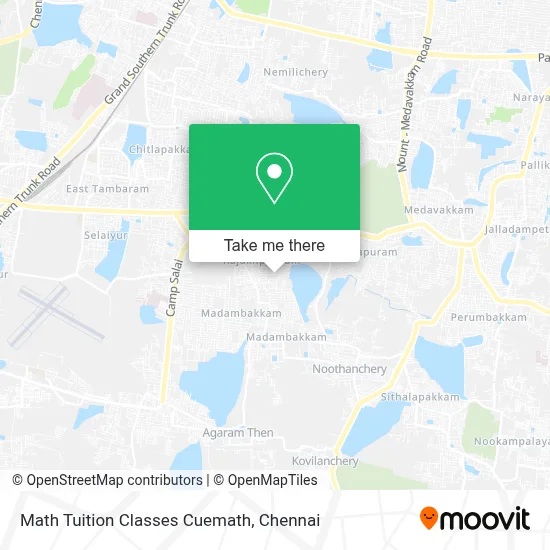 Math Tuition Classes Cuemath map