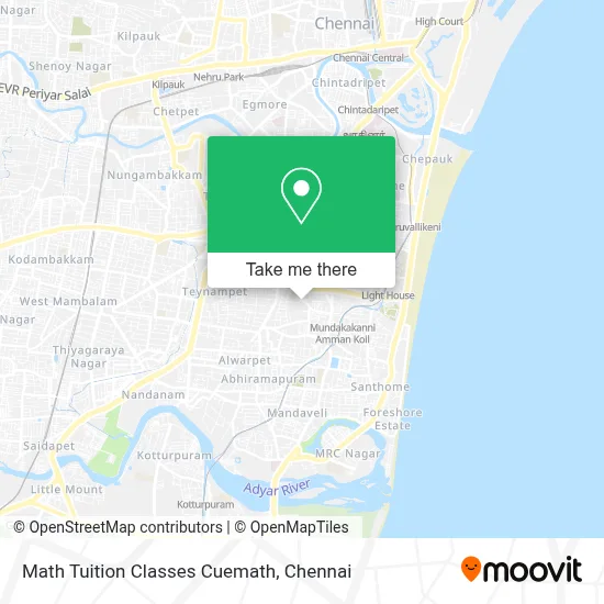 Math Tuition Classes Cuemath map