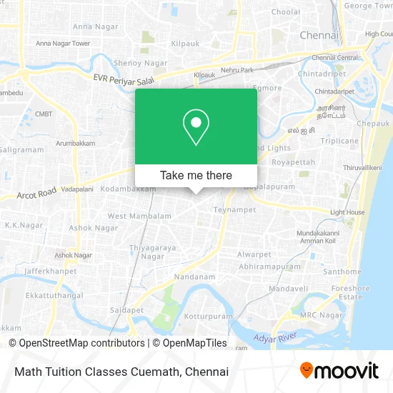Math Tuition Classes Cuemath map