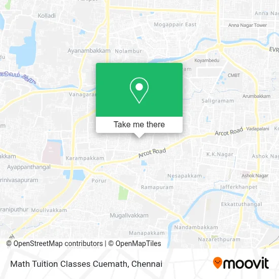 Math Tuition Classes Cuemath map