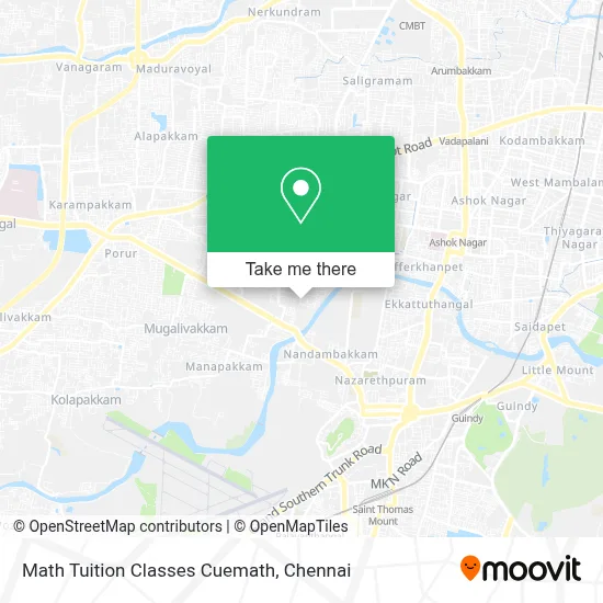 Math Tuition Classes Cuemath map