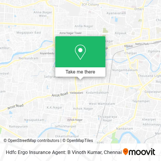 Hdfc Ergo Insurance Agent: B Vinoth Kumar map