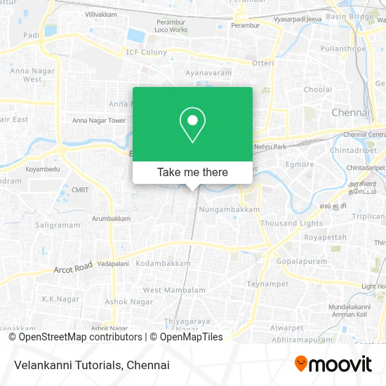 Velankanni Tutorials map